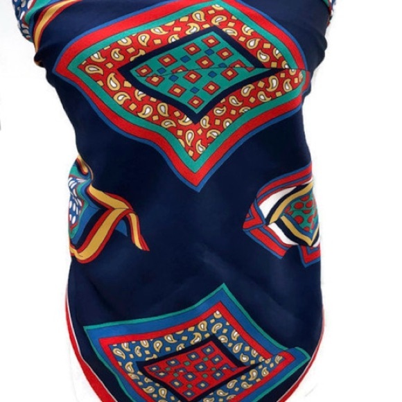 Scarf Italian, Multicolor Print NWOT - Picture 6 of 6